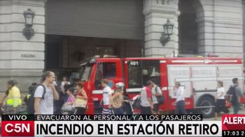 incendio en la estacion de retiro: evacuaron al personal y a los pasajeros incendio en la estacion de retiro: evacuaron al personal y a los pasajeros
