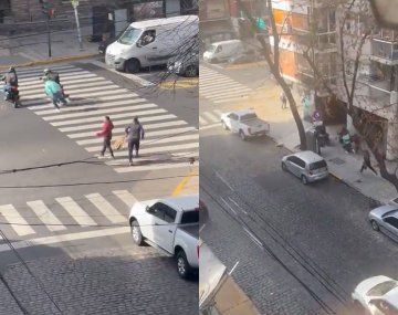 VIDEO: Espectacular ataque de cuatro motochorros en Belgrano a plena luz del día