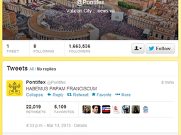 la cuenta de twitter del papa anuncio a francisco i la cuenta de twitter del papa anuncio a francisco i