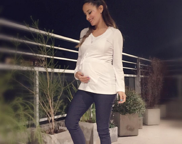 VIDEO: Lourdes Sánchez mostró las pataditas de su bebé