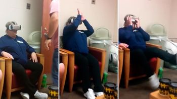 La madre se asustó gracias a una montaña rusa de realidad virtual La madre se asustó gracias a una montaña rusa de realidad virtual