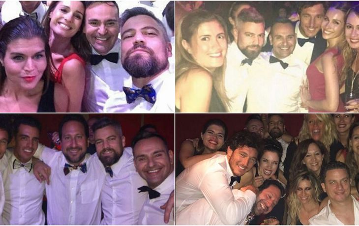 Pampita y Pico con amigos