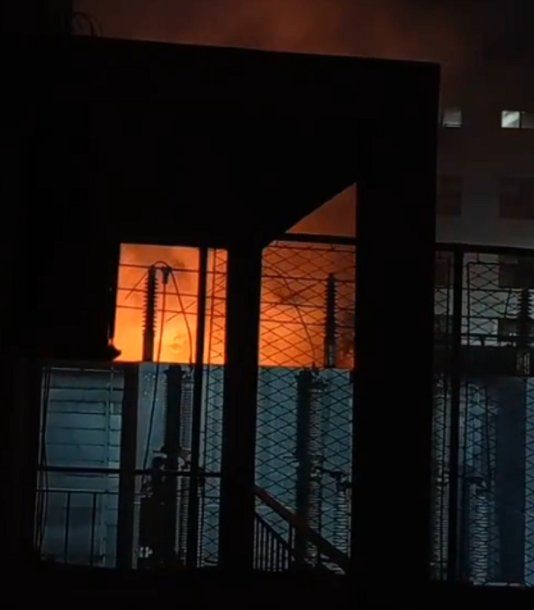 Incendio y apagón en Caballito