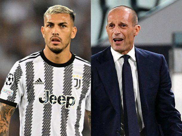 Fuerte discusión de Leandro Paredes con el DT de Juventus