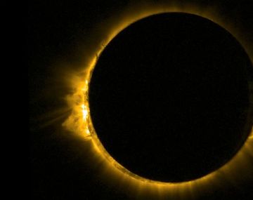 ¿Cómo se vio el eclipse desde el espacio?