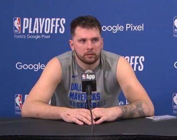 Video: el insólito audio que interrumpió la conferencia de Luka Doncic