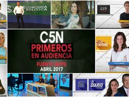 C5N primero en audiencia en abril C5N primero en audiencia en abril