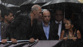 El fiscal Moldes, vestido de negro en la marcha El fiscal Moldes, vestido de negro en la marcha