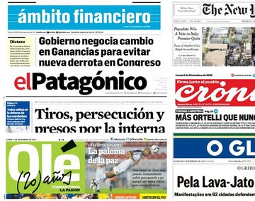 Mirá las tapas de los diarios