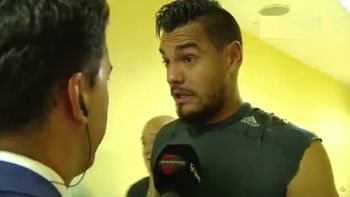 Sergio Romero hablando con la prensa Sergio Romero hablando con la prensa