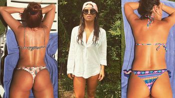 La cantante disruta del calor con sus bailarinas La cantante disruta del calor con sus bailarinas