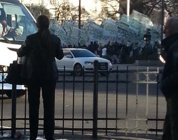Camioneros realizaron una marcha y colapsó el centro