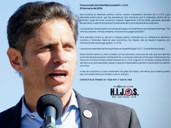 Axel Kicillof repudió el abuso y la amenaza de muerte a una militante de H.I.J.O.S.