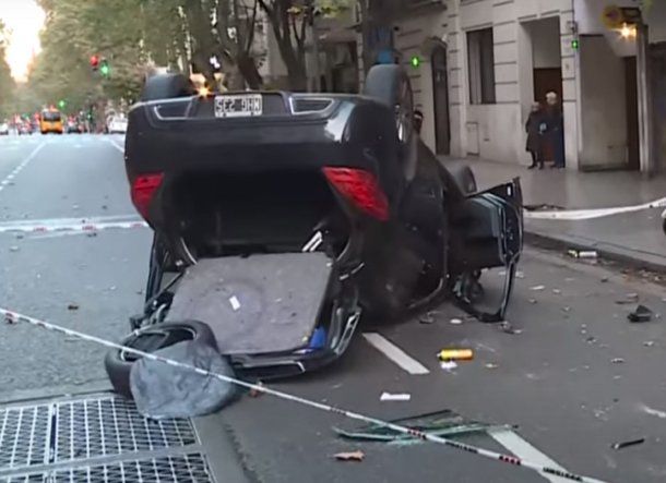 Recoleta: choque y vuelco dejó una mujer herida