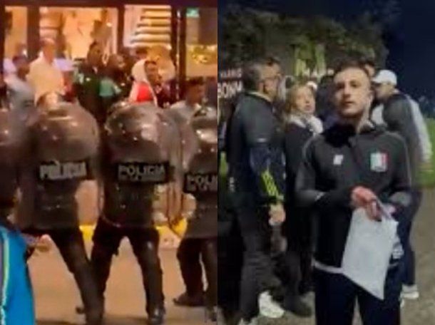 Graves incidentes: disturbios en el banderazo de Once Caldas antes de enfrentar a Huracán