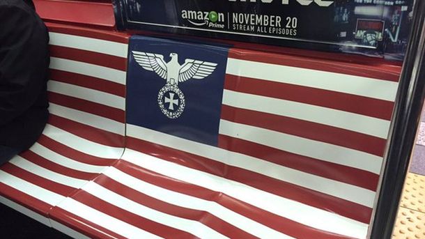 Amazon retira promoción de estética nazi del subte de Nueva York