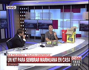 Mirá el cruce entre Eduardo Feinmann y el joven que creó La cajita contenta