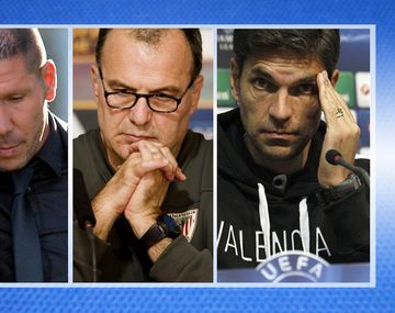Diego Cholo Simeone, Marcelo Bielsa y Mauricio Pellegrino