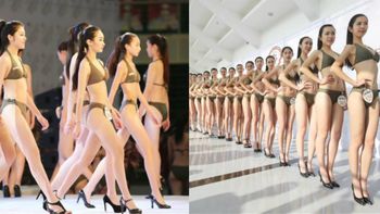 polemico proceso de seleccion de azafatas en china: desfilan en bikini polemico proceso de seleccion de azafatas en china: desfilan en bikini
