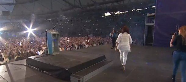 Así ingresó Cristina Kirchner al estadio Diego Maradona de La Plata