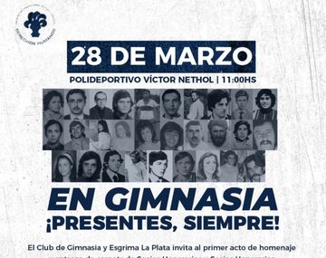 Gimnasia entrega carnet de socios honorarios a familiares de víctimas de la dictadura