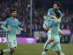 Con un gol de Messi, Barcelona le ganó al Atlético Madrid Con un gol de Messi, Barcelona le ganó al Atlético Madrid