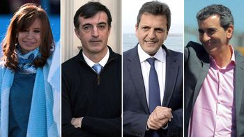 Cristina Kirchner, Esteban Bullrich, Sergio Massa y Florencio Massa Cristina Kirchner, Esteban Bullrich, Sergio Massa y Florencio Massa