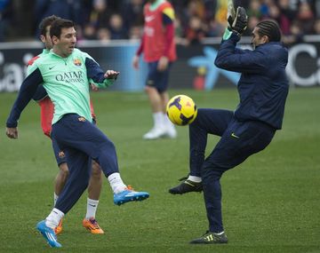 Volvió el mejor Messi: tres goles y 13.000 fanáticos en la práctica