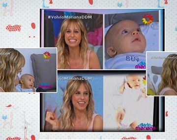 Mariana Fabbiani volvió a la tele y presentó a su hijo