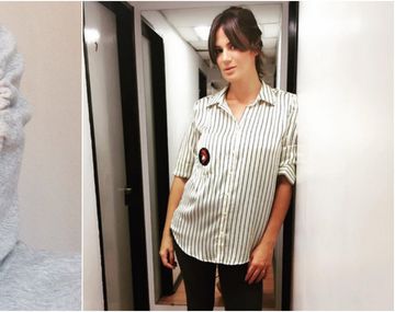 Pedro bromeó por la panza de Paula y ella contraatacó: Te voy a destruir