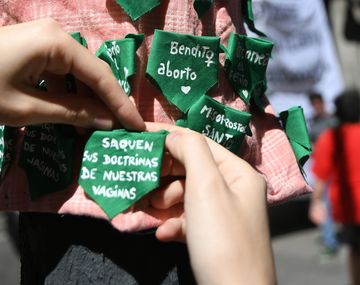 Protesta a favor del aborto legal.