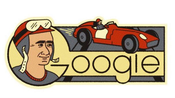 Google homenajea a Juan Manuel Fangio en el día de su 105 cumpleaños