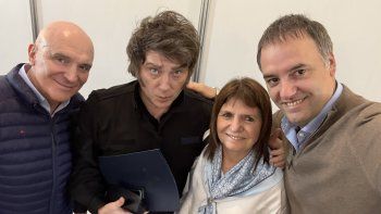 José Luis Espert, Javier Milei, Patricia Bullrich y Manuel Adorni.