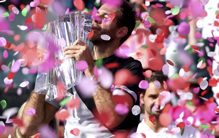 Juan Martín del Potro se consagró campeón del torneo de ATP Master de Indian Wells, superando en tres sets al suizo Roger Federer.