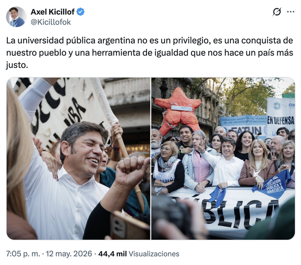 El mensaje de Axel Kicillof tras participar en la Marcha Federal Universitaria. El mensaje de Axel Kicillof tras participar en la Marcha Federal Universitaria.