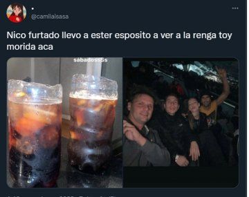 Memes y reacciones por Nico Furtado y Ester Expósito en La Renga