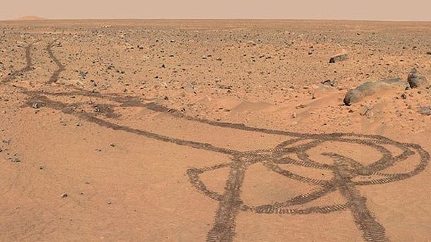 Dibujo fálico en la superficie marciana es furor en Internet