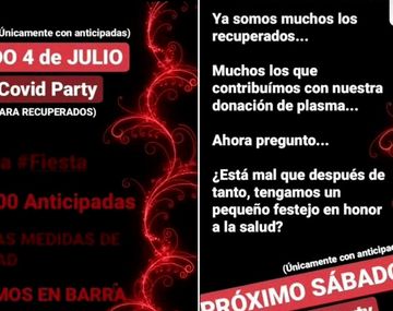 Not Covid Party: convocan a una fiesta sólo para personas recuperadas de coronavirus
