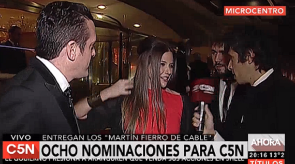 La previa de Roberto Funes en la alfombra roja de los Martín Fierro de Cable 2016