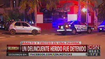 tiroteo en una pizzeria de saavedra: un delincuente herido tiroteo en una pizzeria de saavedra: un delincuente herido