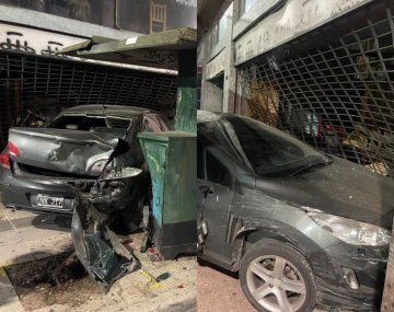 Fuerte choque en San Cristóbal: una camioneta descontrolada provocó graves destrozos