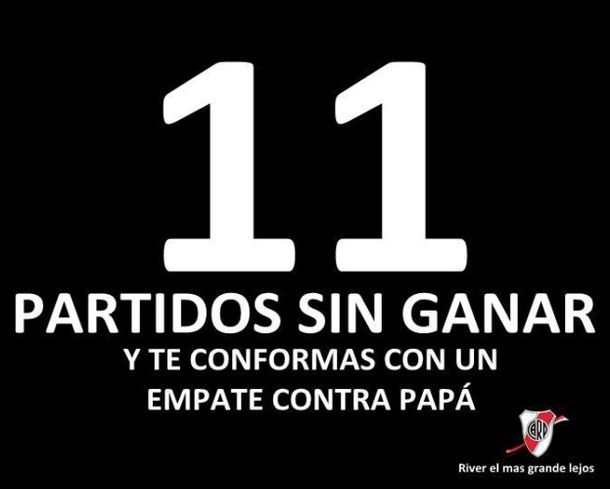 Los hinchas de River se burlan con afiches por el festejo del empate