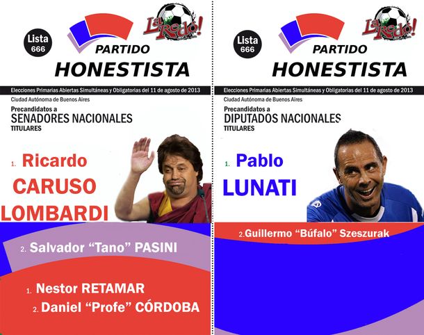 Ramón y Caruso, los favoritos en los afiches de la red