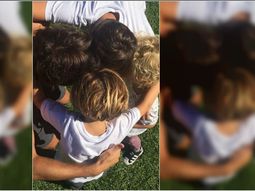 Benjamín Vicuña, con sus hijos