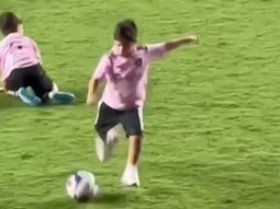 Mateo Messi deslumbró a todos en la previa del partido del Inter Miami