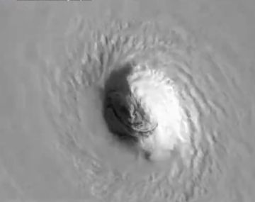 Mirá el ojo del huracán Irma