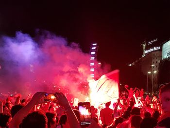 Festejos de Independiente en el Obelisco