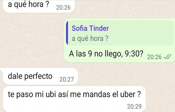 Sofía Tinder le pidió que le pague el Uber y Gerónimo la ghosteó: ¿Hizo bien?