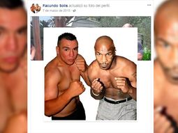 Facundo Solís y Mike Tyson en la foto de perfil de Facebook del femicida