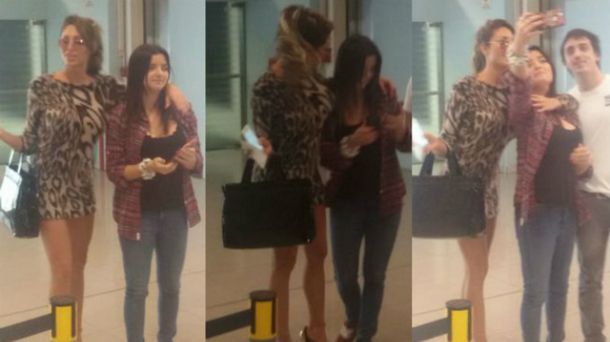 Las fotos de la Griega antes de volar a Paraguay en el aeropuerto